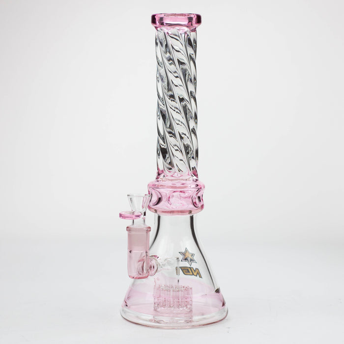 NG-14 inch Spiral Tube Tree Perc Beaker [S357] Glass Bong High-End Brands Glass Pink
