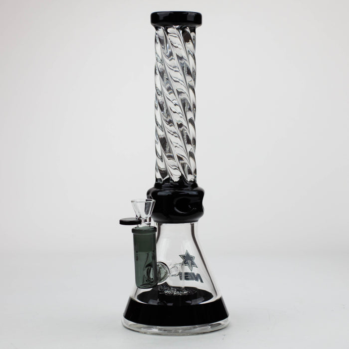 NG-14 inch Spiral Tube Tree Perc Beaker [S357] Glass Bong High-End Brands Glass Black