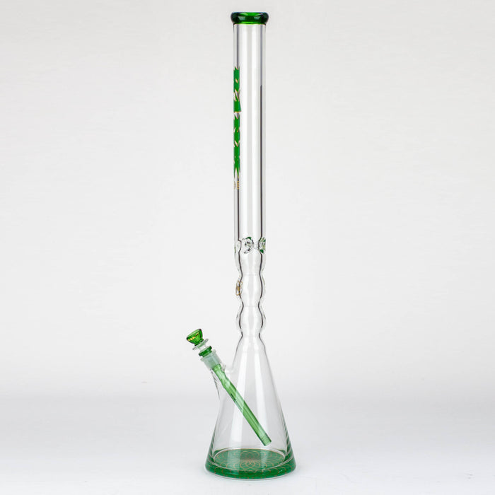 DANK | 29" Curved Tube Beaker Bong – Thick 7mm Borosilicate Glass