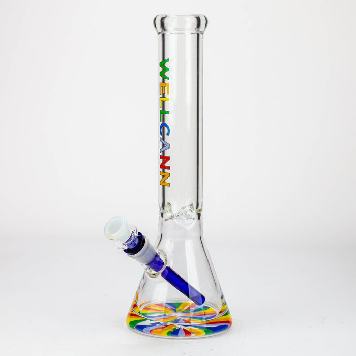 WellCann - 14" 7 mm Thick beaker bong with thick decal base