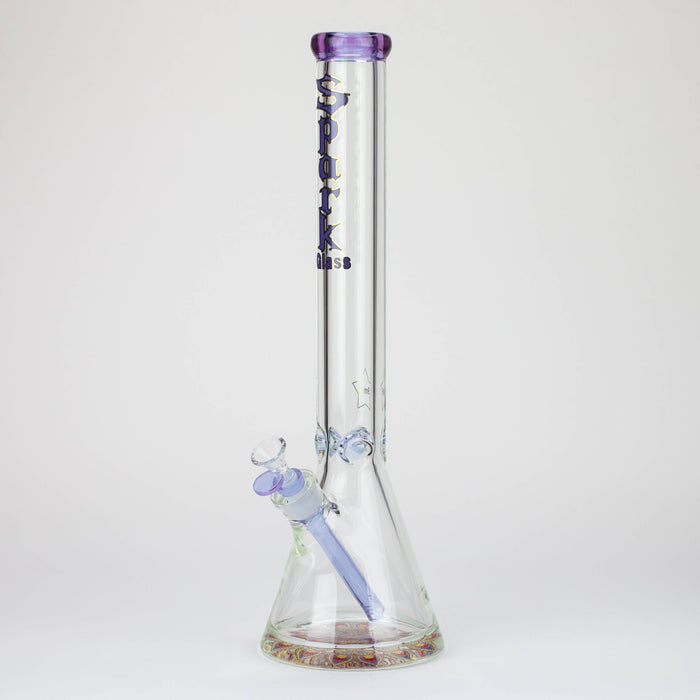 18" Spark 9 mm glass water bong with thick base Glass Bong ONE Purple