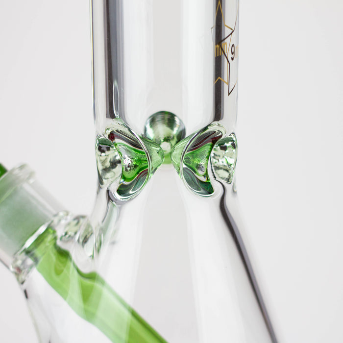 18" Spark 9 mm glass water bong with thick base Glass Bong ONE