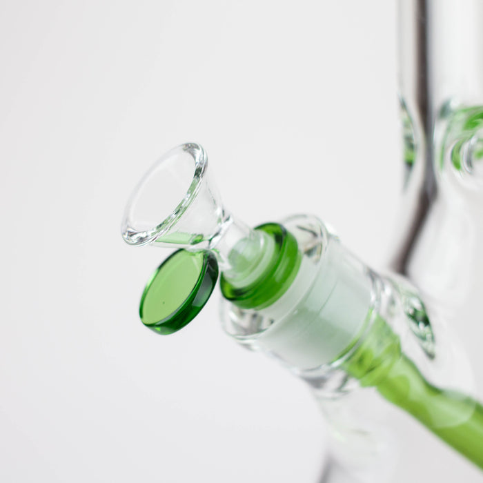 18" Spark 9 mm glass water bong with thick base Glass Bong ONE
