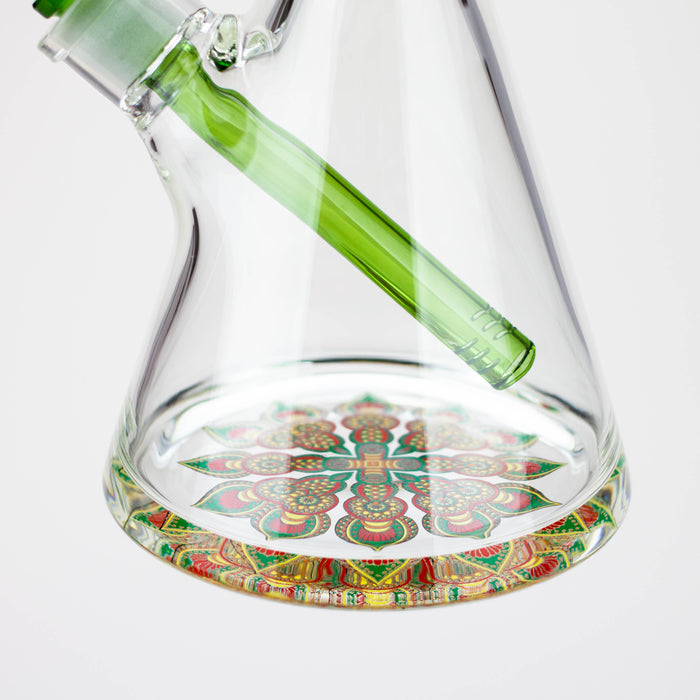 18" Spark 9 mm glass water bong with thick base Glass Bong ONE