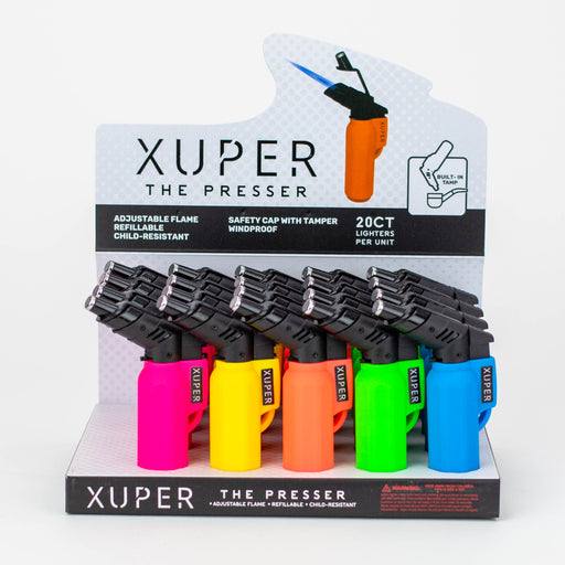 XUPER NEON Bulit-In Tamp Lighter Torch box of 20 [98-1168N] Lighters ONE