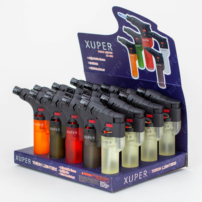 XUPER Assorted Lighter single flame Torch box of 20 [98-1149A]