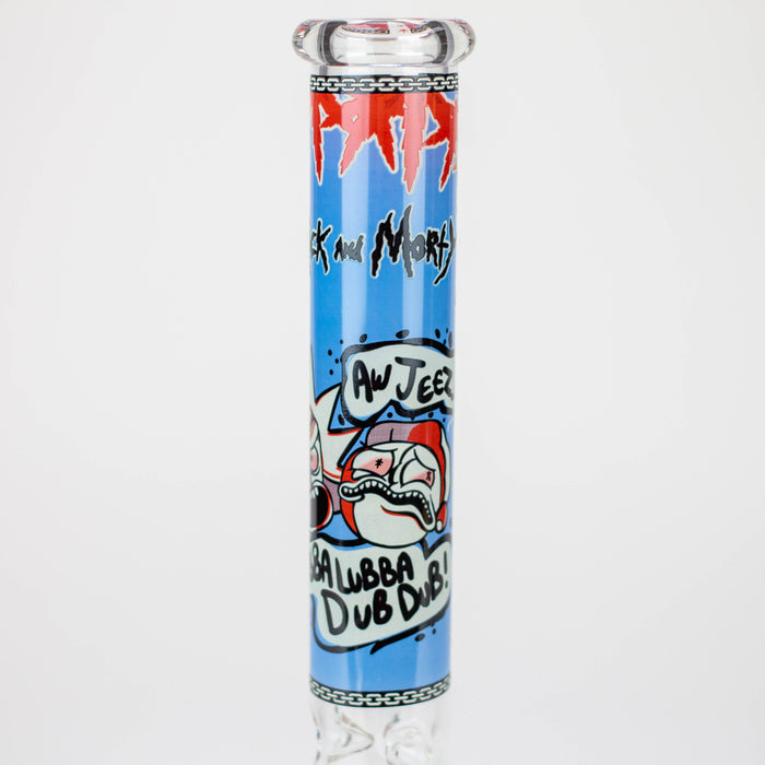 12" RM Cartoon glass water bong-Glow in the dark [GBT21002] Glass Bong ONE