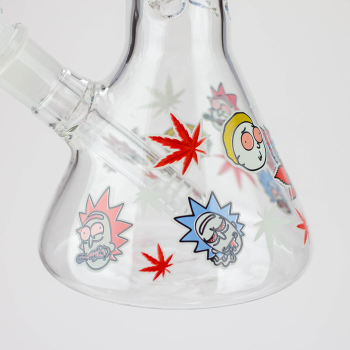 12" RM Cartoon glass water bong-Glow in the dark [GBT21002] Glass Bong ONE