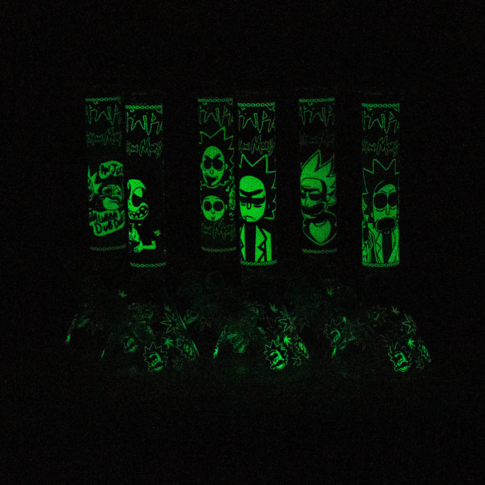 12" RM Cartoon glass water bong-Glow in the dark [GBT21002] Glass Bong ONE