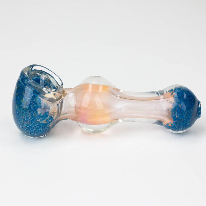 4.5" Gold fumed heavy glass hand pipe [9681] Glass Pipe ONE