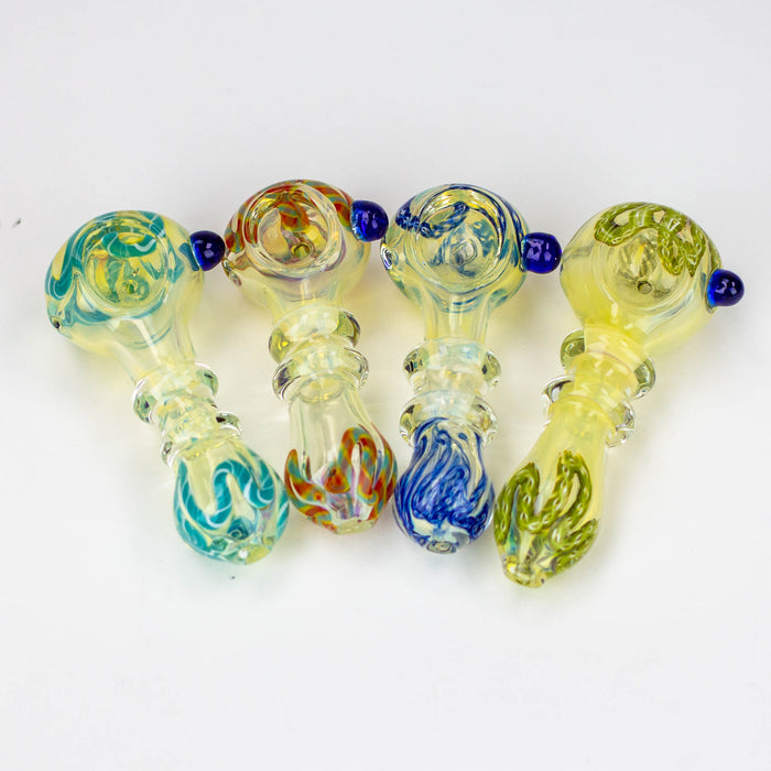 3.5" softglass hand pipe Pack of 2 [9672] Glass Pipe ONE