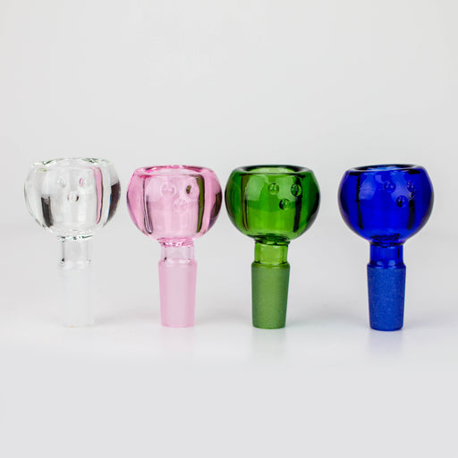 Three dots round thick glass bowl Bongs Accessories ONE