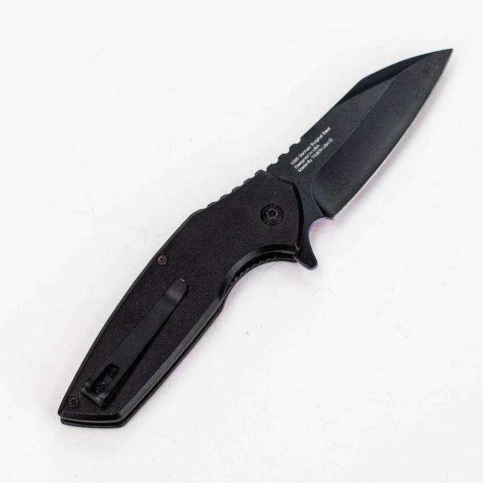 8″ Tiger-USA® Skull Folding Knife Purple  [SJ-1041]