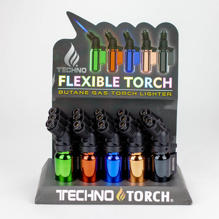 Techno - Flexible single flame Torch Lighter Box of 15 [00169]