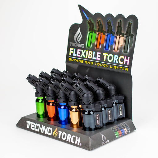 Techno - Flexible single flame Torch Lighter Box of 15 [00169] Lighters Canadian Distributor