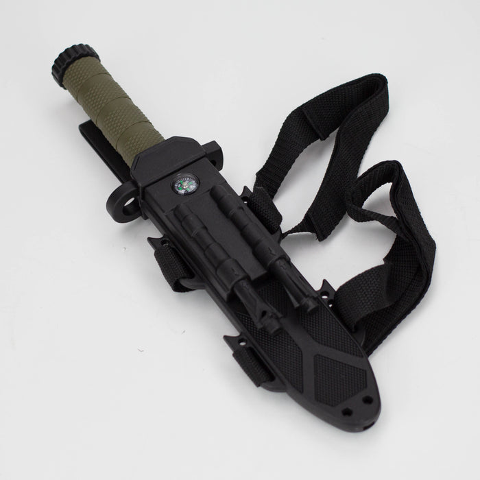 12.75″ Hunting Knife w/ ABS Sheath + Accessories [T22188GN-3] Fixed Blade Knife Canadian Distributor