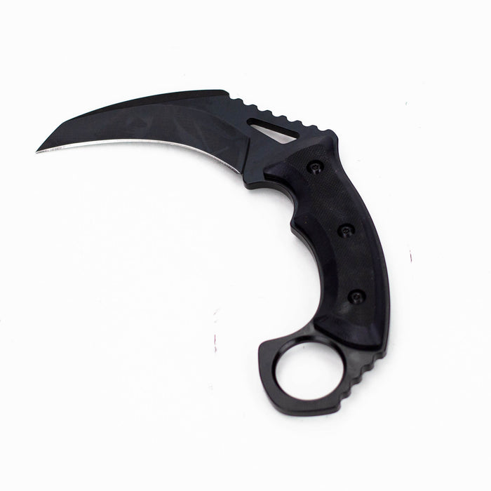 6.5" Fixed Blade Karambit Black Wash W/G10 Handle [T22003]