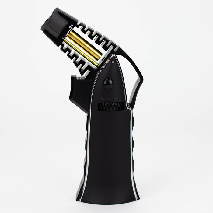 Scorch Torch | Adjustable Single Jet Torch Lighter [51470] Lighters Canadian Distributor Black / Silver