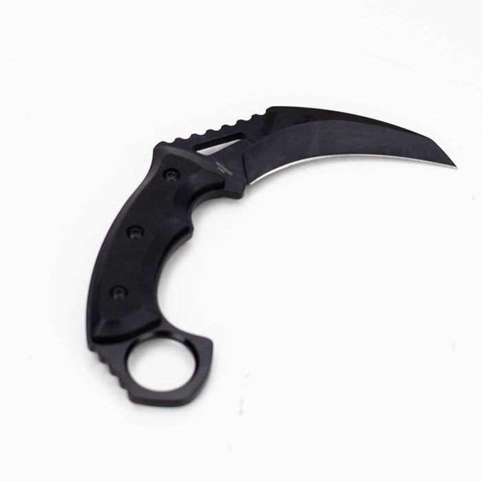 6.5" Fixed Blade Karambit Black Wash W/G10 Handle [T22003]