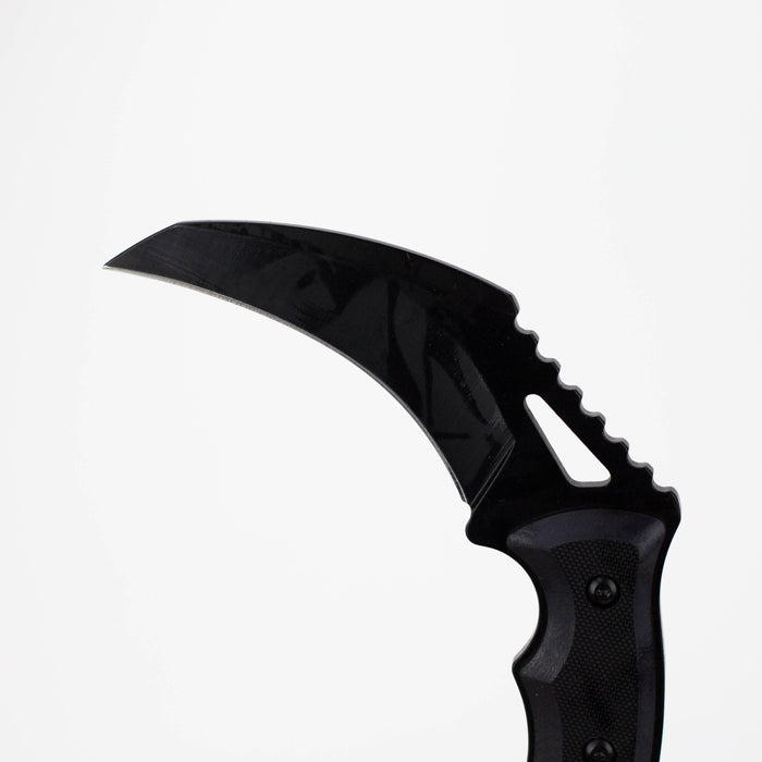 6.5" Fixed Blade Karambit Black Wash W/G10 Handle [T22003]