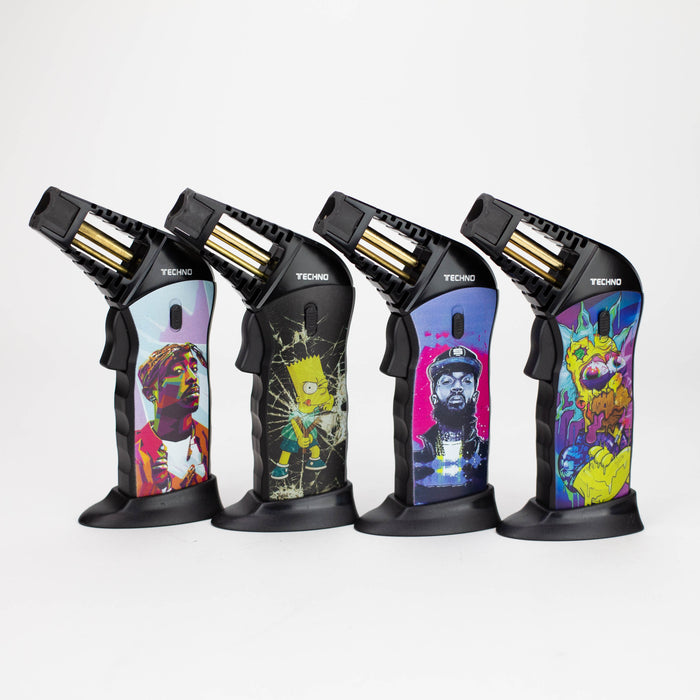 Techno | Adjustable Single Jet slant Torch Lighter in gift box [15811] Torch Canadian Distributor