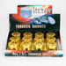 4 parts leaf mini grinder Box of 12 Display Purple Haze Smoke Inc Gold