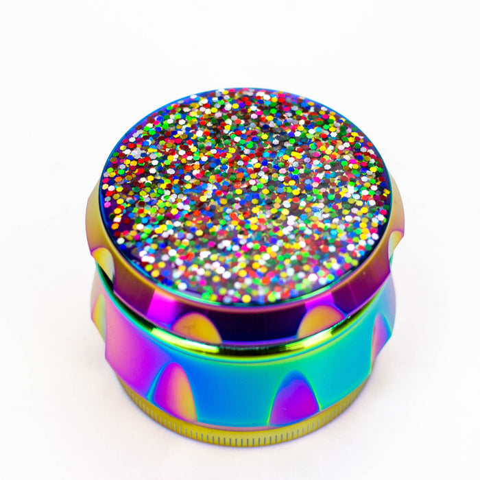 4 parts Sparkle herb grinder Box of 12 Display Purple Haze Smoke Inc
