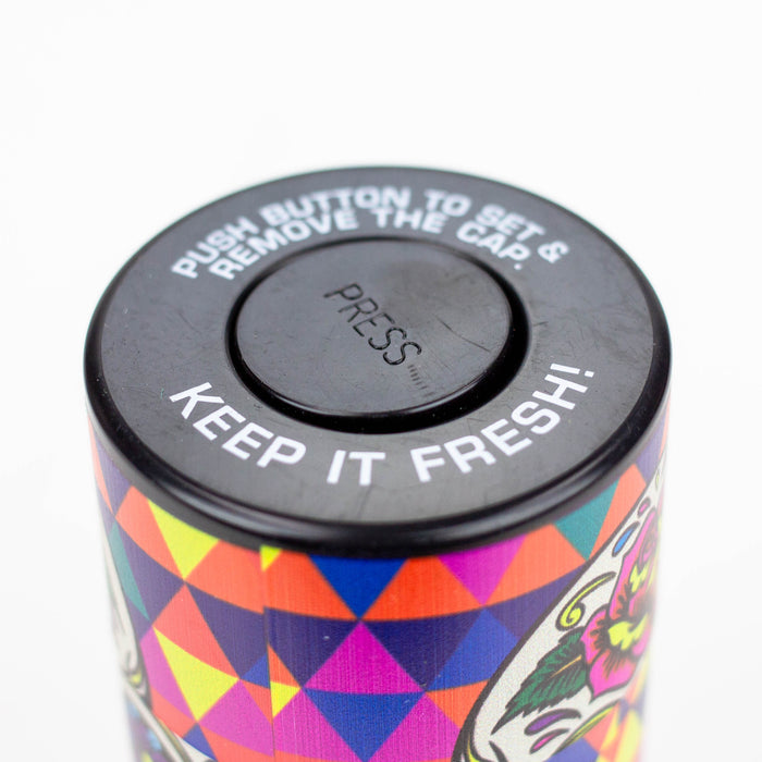 Air tight Stash Jars with Skull Designs Box of 6 Jar Purple Haze Smoke Inc