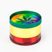 4 parts 3D Rasta herb grinder Box of 12 Display Purple Haze Smoke Inc