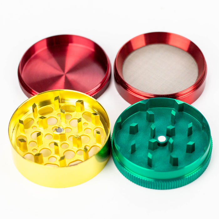 4 parts 3D Rasta herb grinder Box of 12