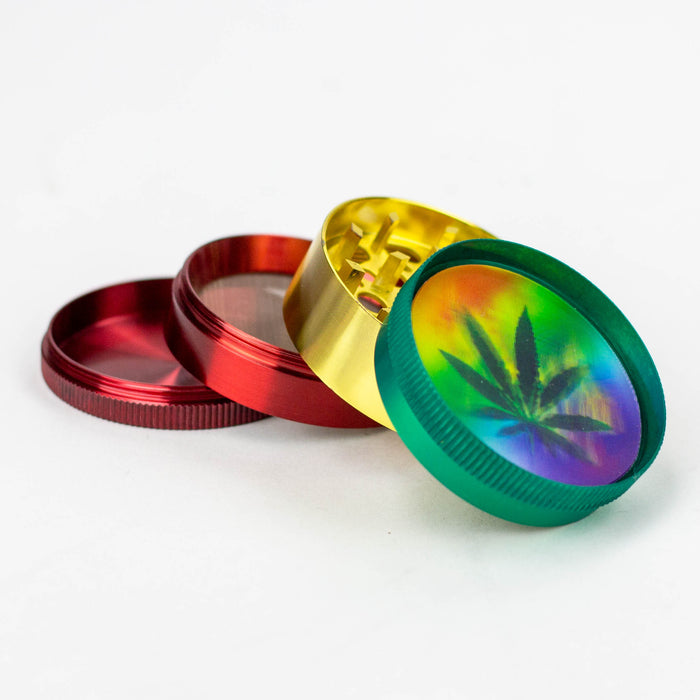 4 parts 3D Rasta herb grinder Box of 12