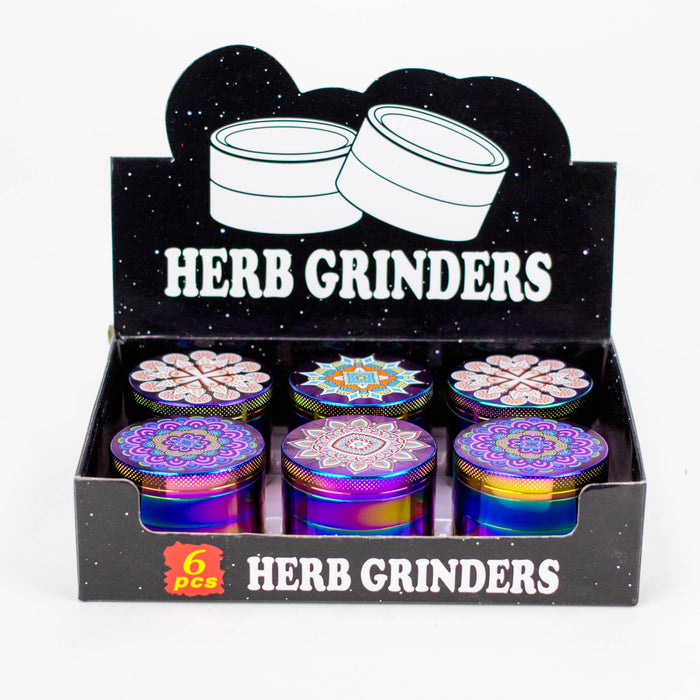 4 parts Floral rainbow grinder Box of 6