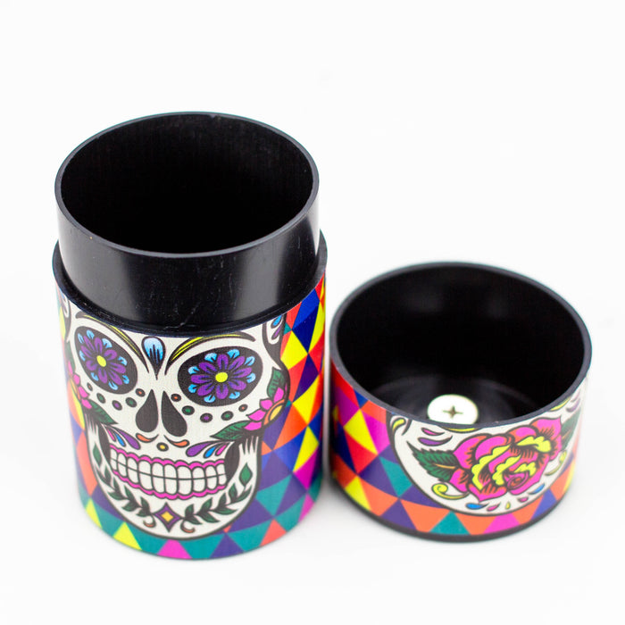 Air tight Stash Jars with Skull Designs Box of 6