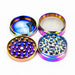 4 parts Floral rainbow grinder Box of 6 Display Purple Haze Smoke Inc