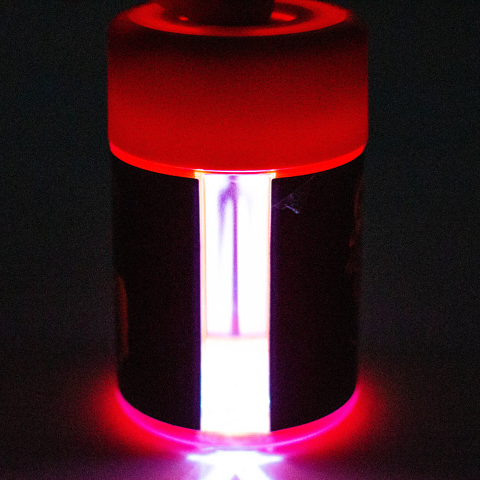 LED Plastic Stash Jars with Skull Designs Box of 6 Jar Purple Haze Smoke Inc