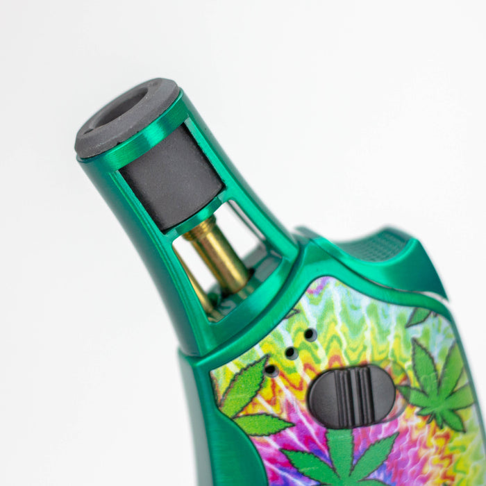 Scorch Torch Leaf & Psychedelic Designs single flames torch lighter [61644-2]