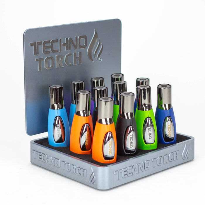 Techno Torch – Rubber silngle flame torch lighter - Assorted Colors [17135R]