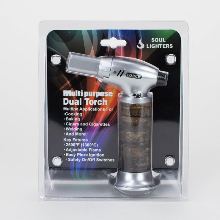 Soul Multi purpose DUAL flame Torch lighter 6 packs