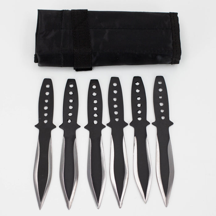 6 piece Spike Throwing Knife with nylon case [Z-1035-BK-6] Throwing Knife Canadian Distributor