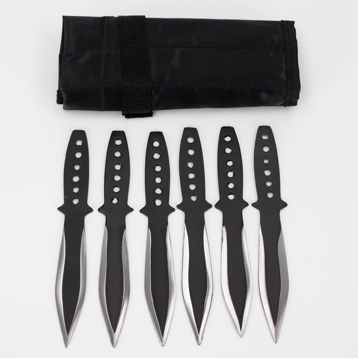 6 piece Spike Throwing Knife with nylon case [Z-1035-BK-6]