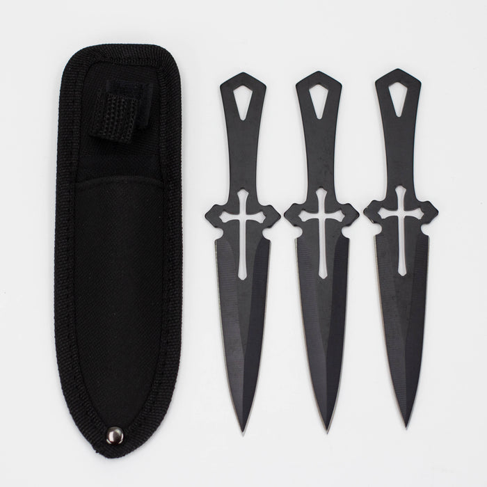 6.5″ Throwing Knife with Sheath 3PC SET [T00502BK] Throwing Knives Canadian Distributor