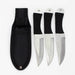 6.5 Inch 3piece Throwing Knife w/ case [TK-713-BK] Throwing Knife Canadian Distributor Silver / Black