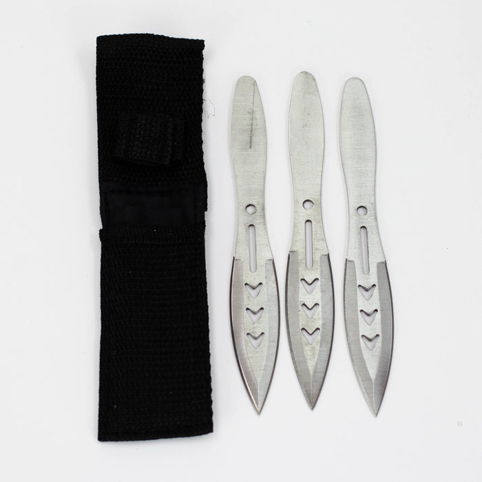 Tiger-USA®3 PC Silver 440 Stainless Steel Thrower Set [TV-1031-SL] Throwing Knife Canadian Distributor