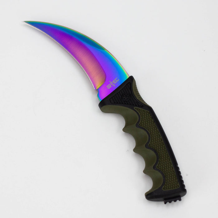 9″ Karambit Hunting Knife – Rainbow [T22199COL] Fixed Blade Knife Canadian Distributor