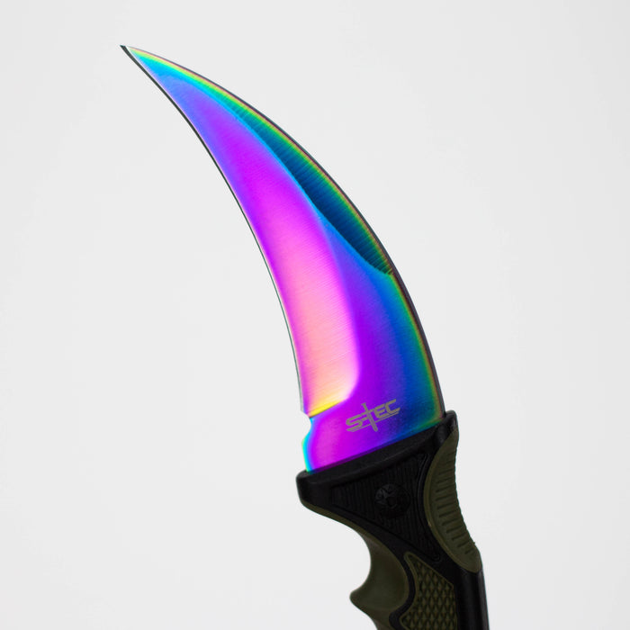 9″ Karambit Hunting Knife – Rainbow [T22199COL] Fixed Blade Knife Canadian Distributor
