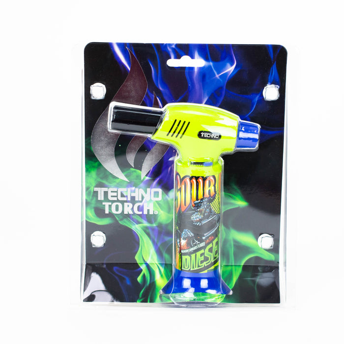 Techno Torch Candy Slant single flame Torch lighter 6 packs