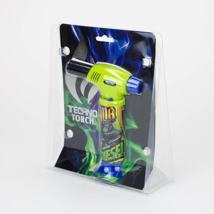 Techno Torch Candy Slant single flame Torch lighter 6 packs