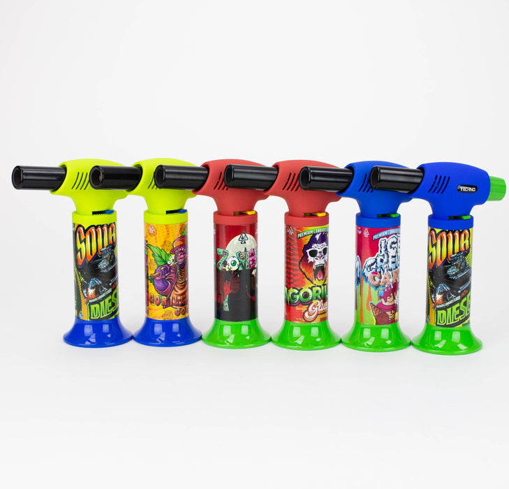 Techno Torch Candy Slant single flame Torch lighter 6 packs