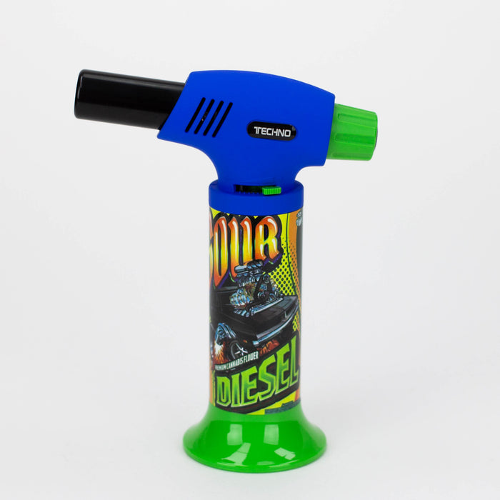 Techno Torch Candy Slant single flame Torch lighter 6 packs