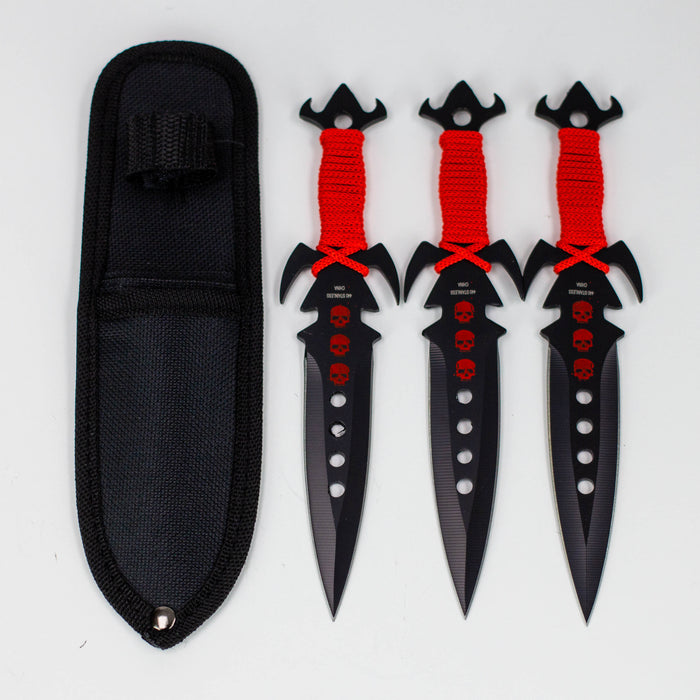 7 1/2″ Throwing Knife with 4″ Blade and Sheath 3 pcs/set [T004298BK]
